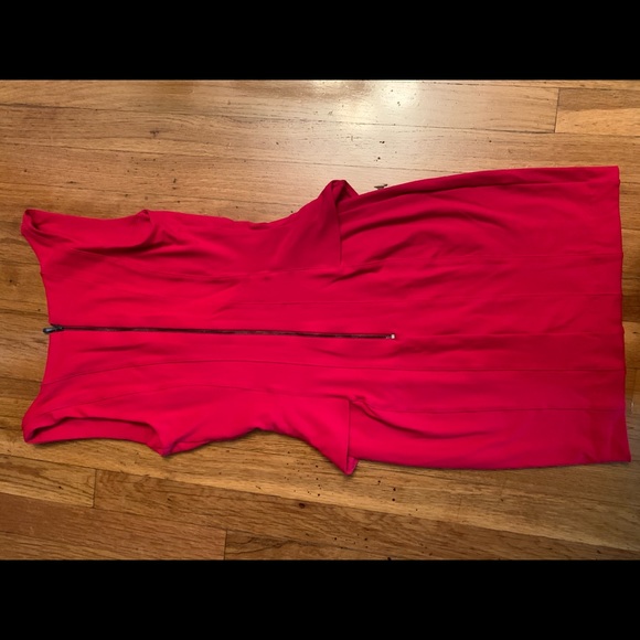 Red Peplum Dress- Bebe - Picture 2 of 2